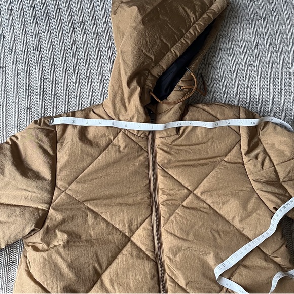 Selected Femme Long Quilted Oversized Hooded Coat - Picture 14 of 15